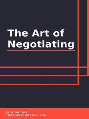 cover image of The Art of Negotiating